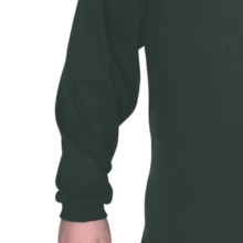 Brooklyn New York Men's Plus Size Long Sleeve T-Shirt 100% Cotton - 軍綠色 - 查看 4