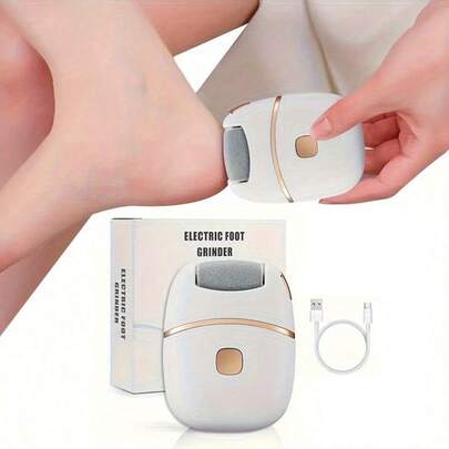 1pc Rechargeable Electric Foot File, 400mAh Battery Capacity Thick Leather Foot Polisher