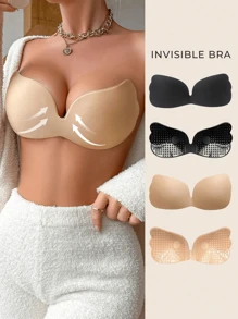 1/2 Stücke Mango-förmiger Klebebüstenhalter - Trägerloser & rückenfreier selbstklebender BH für Frauen, atmungsaktiv & unsichtbare Unterstützung für Kleider, Hochzeitskleider & Sommeroutfits