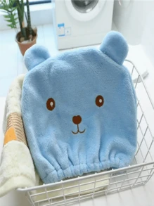 1pc,Cute Ultra-Soft, Cartoon Bear Hair Drying Cap – Hair Drying Cap, Cartoon Hair Drying Cap, Hat, Bath Cap, Dorm Essentials, Bathroom Essentials, Household Essentials, Ultra-Fine Fiber Absorbent Quick-Dry Towel, Bath Cap, Hair Wrapping Cloth, Elastic Edge. Perfect For Kids, Students, And Anyone Who Loves Cute Bathroom Gear. A Lovely Little Gift For Christmas, Thanksgiving, Or As A Sweet Stocking Stuffer.
