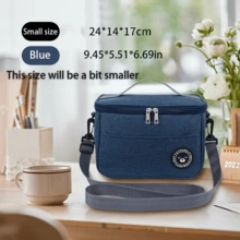 1pc Lunch Bag For Women Men, Single Layer/Double Layer Lunch Box - Leakproof Insulated Soft Large Lunch Cooler Bag - Reusable Lunch Box For Office Work School Picnic Beach(Use After Ventilation)
