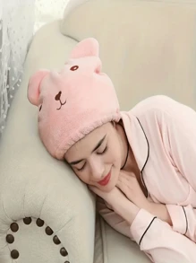 1pc,Cute Ultra-Soft, Cartoon Bear Hair Drying Cap – Hair Drying Cap, Cartoon Hair Drying Cap, Hat, Bath Cap, Dorm Essentials, Bathroom Essentials, Household Essentials, Ultra-Fine Fiber Absorbent Quick-Dry Towel, Bath Cap, Hair Wrapping Cloth, Elastic Edge. Perfect For Kids, Students, And Anyone Who Loves Cute Bathroom Gear. A Lovely Little Gift For Christmas, Thanksgiving, Or As A Sweet Stocking Stuffer.