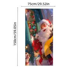 1件/270件圣诞主题门旗，圣诞派对门挂装饰旗，圣诞球圣诞老人图案涤纶门旗，适用于圣诞派对室内外装饰，客厅装饰，圣诞派对餐厅装饰，派对氛围装饰，圣诞节促销，2025年圣诞节