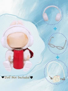 1/2/3PCS 17cm Doll Outfit Making Kit Compatible With Labubu - Adorable & Cool Styles /DIY Fashion Gift Set For Girls Kids & Friends /Cute Birthday Party Costumes, Stylish Easter Christmas Outfits (Doll Not Included) /Fun Music Festival & Summer Travel Role Play Accessories - Multicolor - View 3