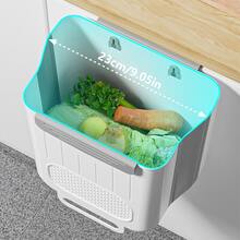 1/2 件家用厨房垃圾桶 - 可折叠壁挂式垃圾桶 - 无需弯腰 - 大尺寸桌面垃圾桶 - 悬挂式 - 易于清洁