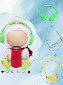 1/2/3PCS 17cm Doll Outfit Making Kit Compatible With Labubu - Adorable & Cool Styles /DIY Fashion Gift Set For Girls Kids & Friends /Cute Birthday Party Costumes, Stylish Easter Christmas Outfits (Doll Not Included) /Fun Music Festival & Summer Travel Role Play Accessories - Multicolor - View 4