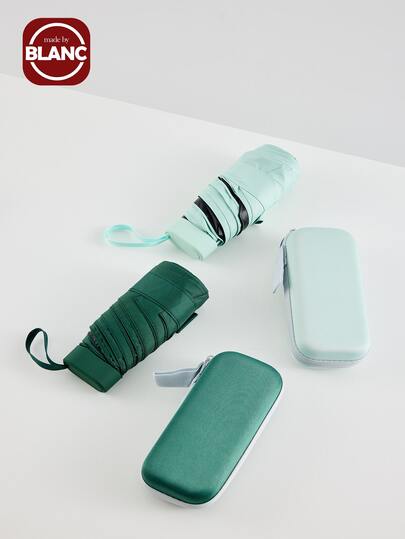 1pc Mini Portable Sun Umbrella UV Protection And Rain Umbrella Foldable Umbrella With Carrying Case Box For School, Office, Household, Travel Boy Valentine Heart Valentine