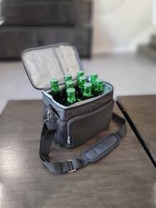 1pc Personalized Beer Cooler Bag, Men's Lunch Bag, Groomsman Gift, Insulated Cooler Bag, Customized Gift For Men, Groomsmen Wedding Party Favor, Outdoor Camping Essential, Unique Thoughtful Gift For Family And Friends
