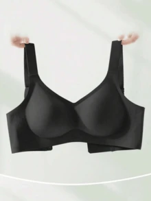 2 件套纯色休闲舒适简约大码女士文胸 - 彩色 - 查看 4