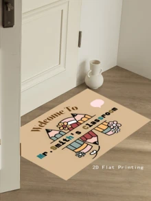 1pc Customizable Felt Doormat With Pencil Block Design, Fade-Resistant, Suitable For Bedroom, Study, Computer Room, Indoor/Outdoor, Summer Rug, Ideal Back-To-School Gift For Students And Teachers - Multicolor DD - View 4