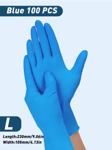 20/50/100pcs Disposable Nitrile Gloves (Blue), Latex-Free Waterproof Anti-Static Multi-Purpose Gloves, Odorless Gloves For Hair Dyeing, Salons, Cooking, Painting, Arts & Crafts, Household Cleaning, Kitchen, Bathroom, Home Goods