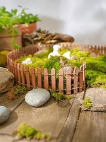1/2 szt. Miniaturowy drewniany płot Miniaturowy płot do ogrodu wróżek Mikro krajobraz Doniczki Akcesoria Ozdoby do domu Pokój Ogród 35,4 cala * 2 cale