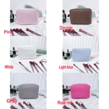 1pc Personalized Large Waffle Cosmetic Bag With Monogram,Toiletry Bag Bride And Groom, Make Up Bags Monogrammed, Gift For Her, All Purpose Bag, Make Up Organizer - Multicolor - View 9