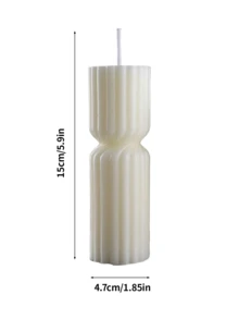 1 szt. Kreatywna nordycka minimalistyczna świeca aromaterapeutyczna w paski, ręcznie robiona jednokolorowa geometryczna świeca filarowa, odpowiednia do dekoracji świec, prezenty świecowe, świece sojowe, zestawy świec, świece urodzinowe, świeczniki, prezenty dla przyjaciół, prezenty dla kobiet, wystrój domu, prezenty zimowe, dekoracje prezentów, urocze świece, świece zapachowe na ukończenie szkoły, wesele