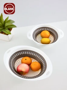 1 cái Rây lọc và rây có thể gấp gọn, Rây lọc bằng silicon, Rây lọc & Rây lọc thực phẩm, Cho rau củ và trái cây, Đồ dùng nhà bếp thiết yếu, Đồ dùng nhà bếp cho hiệu quả nấu nướng tối ưu với phong cách ấm cúng mùa thu và mùa đông - Nhiều màu - Xem 1