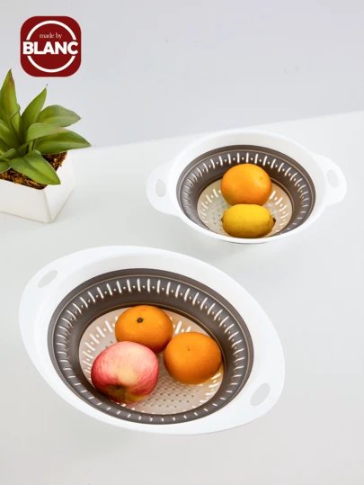 1 Pc Collapsible Colander And Strainer,Silicone Strainer Colanders & Food Strainers,For Vegetable And Fruit, Kitchen Essentials,Kitchen Items For Ultimate Kitchen Efficiency With Cozy Fall& Winter Styles