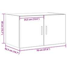 Küchenmöbel Wandschrank  Schwarze Eiche 70x42,5x40 cm Holzwerkstoff moderne Anrichte Vielfältig einsetzbar, Esszimmer/Küche
