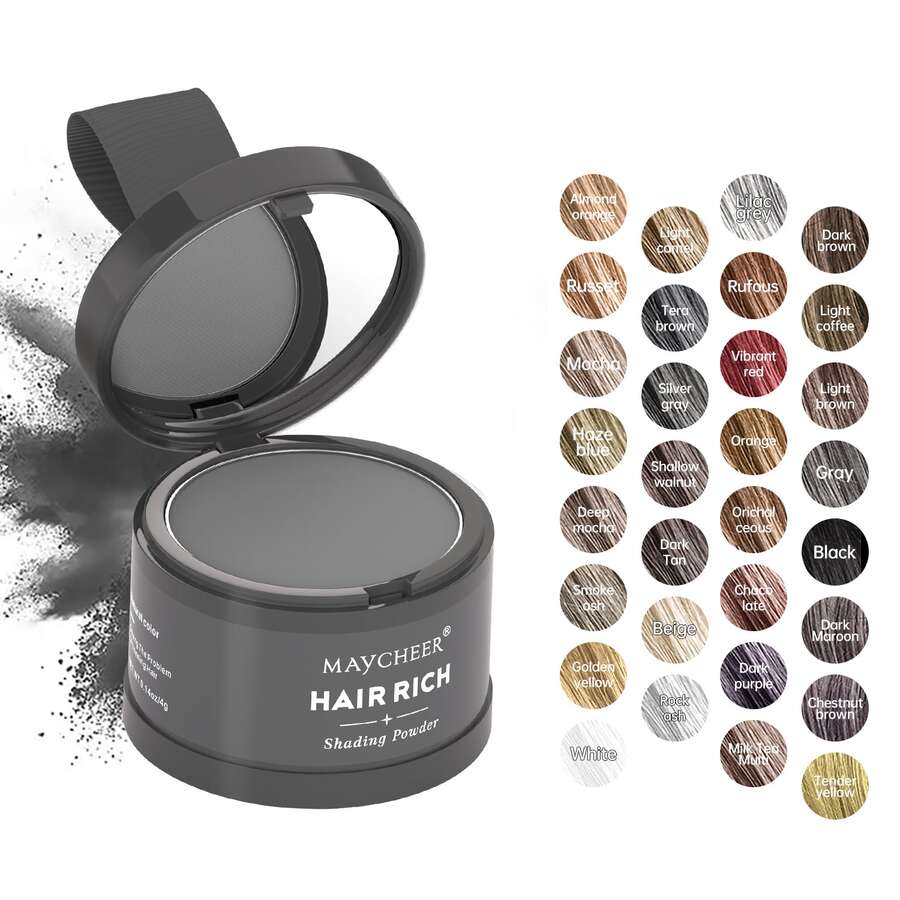 MAYCHEER Hairline Shadow Powder Magical Fluffy Thin Hair Powder, Stain-Proof, Instantly Conceal Hairline And Hair Root, Waterproof Hairline Powder Filler For Natural Look - 8#Vàng nhạt - Xem 1