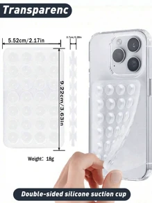 1 poignée adhésive double face en silicone pour téléphone, support à ventouse, poignée mains libres pour selfies et vidéos, support mural, support voiture, pour la maison, le bureau, la salle de bain, la cuisine, facile à nettoyer, sans traces, doux au toucher, accessoire réutilisable