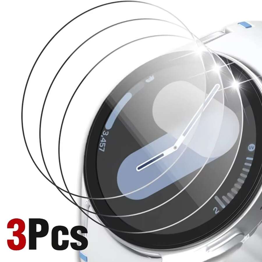 3pcs Tempered Glass Protector Strap Compatible With Samsung Galaxy Watch 8/8 Classic 40mm 44mm Band Women/Men,HD Screen Protector Bracelet Wristband Compatible With Samsung Watch 8 Classic/8 Smartwatch Accessories As A Gift For Friends And Family