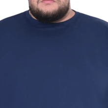 Brooklyn New York Men's Plus Size Long Sleeve T-Shirt 100% Cotton - 藏蓝色 - 查看 3