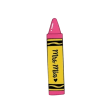 个性化教师蜡笔钥匙扣礼物亚克力名牌配件，适合返校使用，可爱的女同事/员工 ID，返校用品文具铅笔袋背包装饰，返校必需品