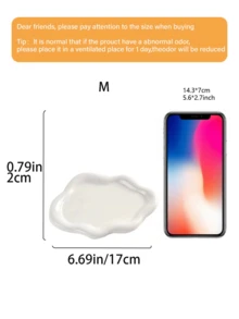 1pc Cloud Shaped Tray, Single Layer Luxury Jewelry Storage Rack, High-End Perfume And Key Organizer, Suitable For Home, Room, Living Room, Office, Christmas Home Decor, Christmas Decoration, Desktop Decor, Wooden Tray, Retro Style, Vase, Plate, Wooden Tray, Coffee Table, Decorative Tray, Desktop Decor, Home Decor, Black Decor, Sofa Armrest Tray, Bohemian Style, Holiday Beach Style, Bathroom Series, Bedroom Series, Large Capacity - White - View 11