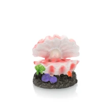 1pc Ocean Oasis Shell Pearl Air Stone, ABS Aeration Stone For Fish Tank Decoration, Uncharged, No Battery Required, Compatible With Small Fish Tanks, Hose Not Included. Boosts Oxygen & PH, Durable Resin Bubbler For Fish Tanks, Enhances Aquatic Life - Multicolor - View 3