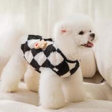 1pc Pet Plaid Fleece Jacket, Warm Sherpa Coat For Dogs & Cats - Multicolor - View 9