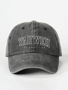 1 件字母 YAHWEH THE GREAT I AM 印花帽，男女通用，户外休闲时尚防晒可调节尺寸棒球帽、卡车司机帽、日常使用的太阳帽 - 彩色 - 查看 11