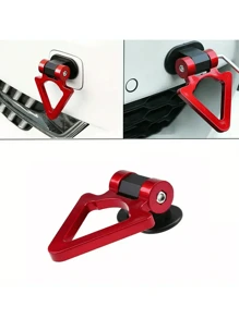1 件通用汽车和 SUV 拖车钩，赛车风格三角轨道设计，耐用 PC 材料，汽车配件，适合多种车辆，外部挡泥板夹