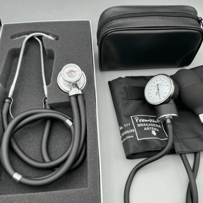 Kit Esfigmomanômetro + Estetoscópio Rappaport Premium Vinho