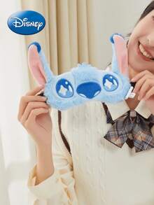 Disney 1 件迪士尼官方授权史迪奇眼罩卡通形象可爱打盹柔软毛绒冬季睡眠弹性可调节旅行便携立体耳朵防污可水洗发带立体洗脸化妆带舒适加厚吸水毛绒防污可水洗宽边弹性圣诞节万圣节生日礼物送给家人和朋友 - 彩色 - 查看 5