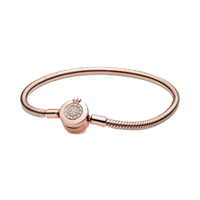 S925 Sterling Silver Cubic Zirconia Paved Heart & Snake Bone Bracelet, Suitable For DIY, Fashionable Jewelry Gift For Women