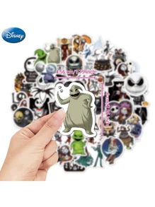 Disney 50张《圣诞夜惊魂》官方授权杰克和莎莉图案贴纸，可用于笔记本电脑、滑板、手机、滑板头盔、相框、水杯、吉他等，是生日礼物、DIY装饰品、母亲节礼物、送给父母的礼物、朋友派对生日礼物、时尚饰品等。 - GY-2023N11 - 查看 4