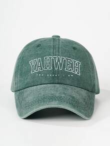 1 件字母 YAHWEH THE GREAT I AM 印花帽，男女通用，户外休闲时尚防晒可调节尺寸棒球帽、卡车司机帽、日常使用的太阳帽 - 彩色 - 查看 5