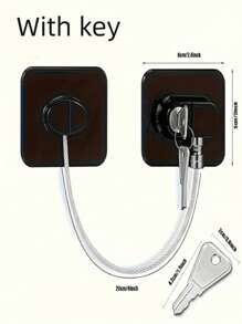 1/3 件多功能冰箱锁，带钥匙，安装简便，适用于厨房冰箱、橱柜、抽屉、壁橱、窗户和冰箱锁套件、家庭安全锁 - 彩色 - 查看 5