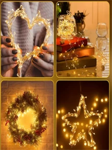 1pc 50/100LED Copper Wire Firecracker String Light, USB Powered Indoor Decorative Light With Remote Control, Suitable For Bedrooms, Flower Garlands, Gardens, Parties, Windows, Weddings, Christmas Trees - Warm Light - View 5