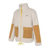 Nike 男款冬季立領搖粒絨保暖拼接運動休閒外套外套 - 杏色 - 查看 5