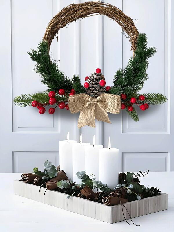 1pc Christmas Wreath ,Christmas Decor For Front Door Christmas Wreaths For Front Door,Christmas Decoration