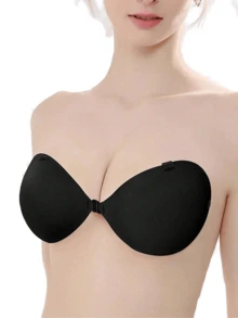 2 Pairs Of Thickened Bras + 10 Pcs Of Non-Woven Breast Pads For Women, Self-Adhesive Invisible Strapless Bras, Reusable Push-Up Backless Bras, Suitable For Wedding Photography And Bikinis - Nhiều màu - Xem 2