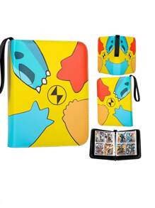pokemon Álbum de recortes para tarjetas Pokémon, carpeta con 4 bolsillos, 50 páginas doble cara para 400 tarjetas de colección, portador de tarjetas