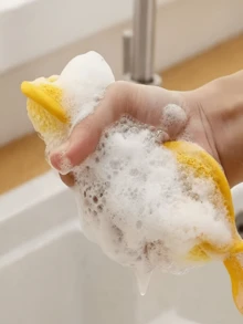 Conjunto de 6 Peças de Pano de Limpeza e Esponja - 3 Toalhas Absorventes + 3 Esponjas de Limpeza Dupla Face - Reutilizável para Cozinha, Carro, Banheiro, Louças - Almofada de Limpeza Sem Arranhões