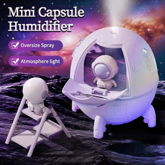 1pc USB 220ML Mini Astronaut Humidifier & Night Light, Suitable For Home, Desktop, Living Room Use