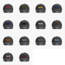 1pc Customized Letter Embroidered Baseball Cap, Unisex, Adjustable Vintage Casual Sun Protection Sports Hat, Multi-Color Washed, Suitable For Wedding, Travel, School, Office, Daily Wear, Father's Day, Mother's Day, Thanksgiving, Birthday Gift For Students, Teachers, Friends, College/High School Students