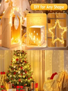 1pc 50/100LED Copper Wire Firecracker String Light, USB Powered Indoor Decorative Light With Remote Control, Suitable For Bedrooms, Flower Garlands, Gardens, Parties, Windows, Weddings, Christmas Trees - Warm Light - View 11