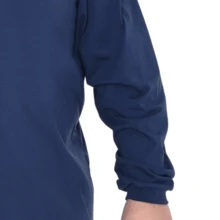 Brooklyn New York Men's Plus Size Long Sleeve T-Shirt 100% Cotton - 藏蓝色 - 查看 4