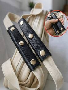 2pcs/Set Or 1pc Faux Leather Handle Covers With Snap Button - Non-Slip, Durable Bag And Luggage Protector Sleeves, Detachable Accessory - Multicolor - View 8