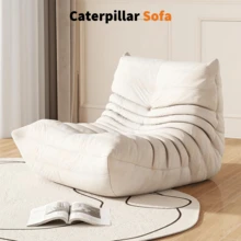 Lislark Sofa Chairs, Corner Bean Bag Chairs, Oversized Fireside Chair Comfy Lazy Floor Sofa, Single Seat Memory Foam Bean Bag For Living Room, Bedroom Apartment Office (Beige) - 米色 - 查看 4