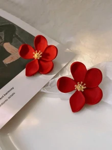 1 Pair Korean Fashion Floral Luxury High-End Elegant Stud Earrings
